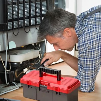 BOITE A OUTILS DOUBLE COUCHE ROUGE MOTEUR