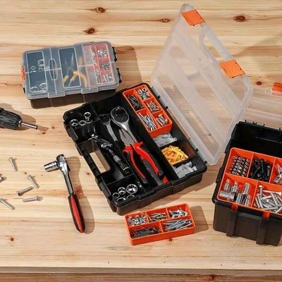 BOITE A OUTILS ORGANISATEUR DE COMPARTIMENTS TOURNEVIS A CLIQUET