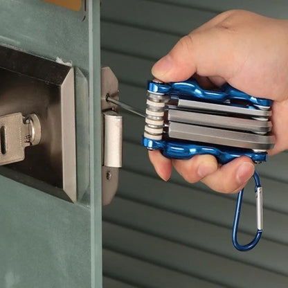 Clé allen pliante bleu porte