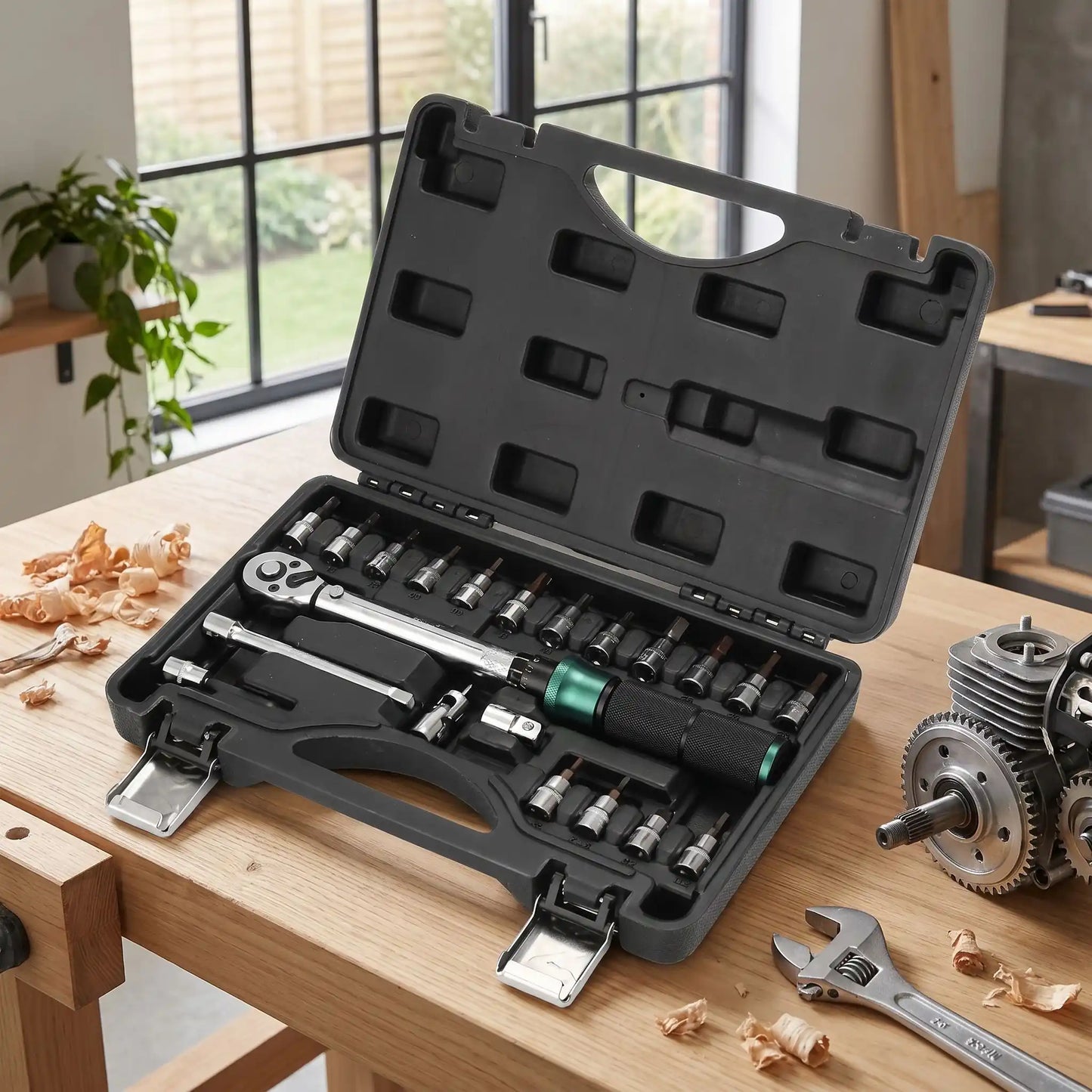 Clé à cliquet douille 21 pièces coffret