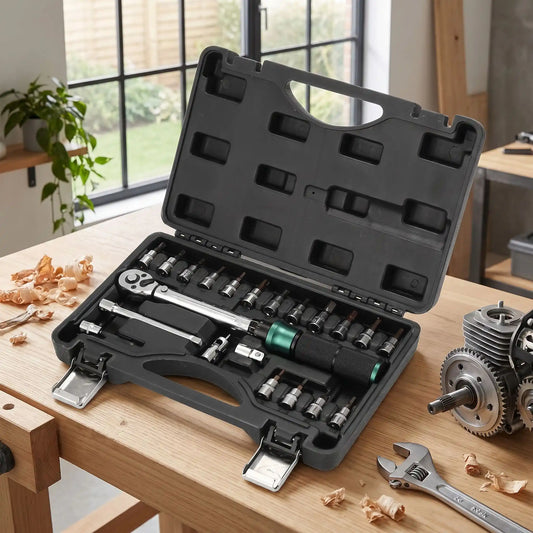 Clé à cliquet douille 21 pièces coffret