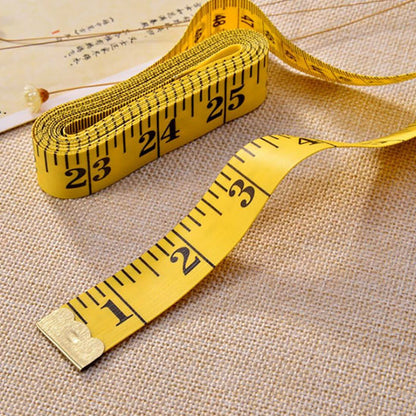 Mètre ruban souple jaune