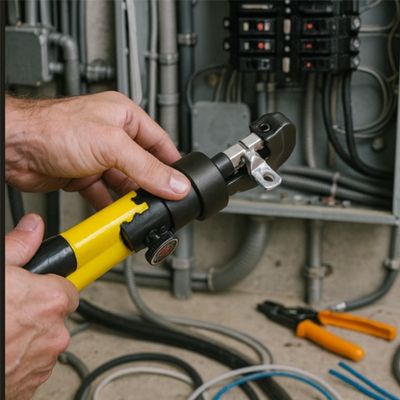PINCE A SERTIR HYDRAULIQUE JAUNE EMBOUT