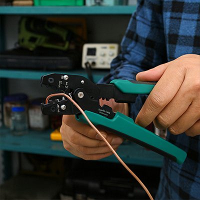 Pince à sertir verte cuivre