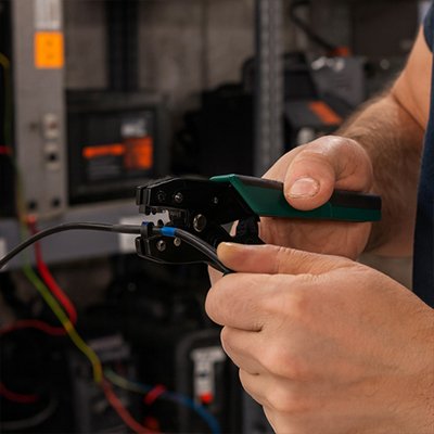 Pince à sertir verte noir