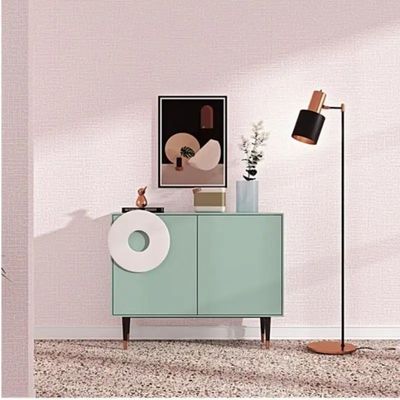 Papier peint 3D Effet Lin Chaleureux meuble