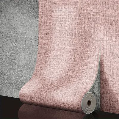 Papier peint 3D Effet Lin Chaleureux rose