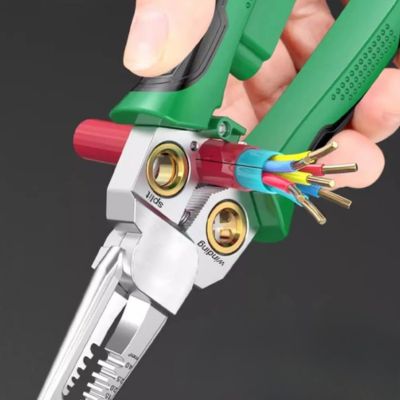 Pince a denuder multifonctionnels 8 en 1 gris
