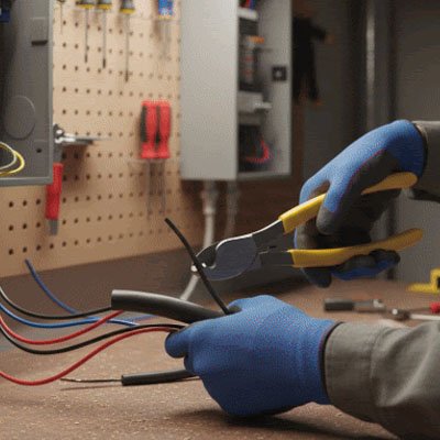 Pince coupante jaune pour câble poinée