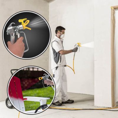 Pistolet-a-peinture-Airless-mur