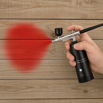 Pistolet peinture aérographe portable sans fil bois