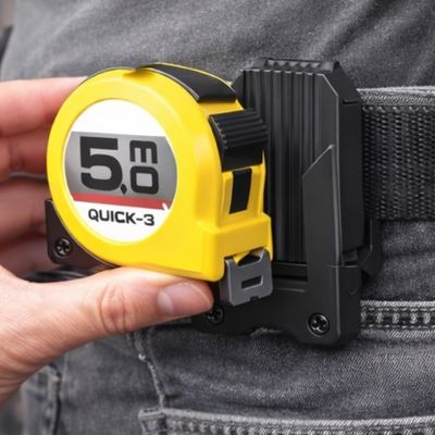 Porte outils Clip ceinture pour mètre ruban gris