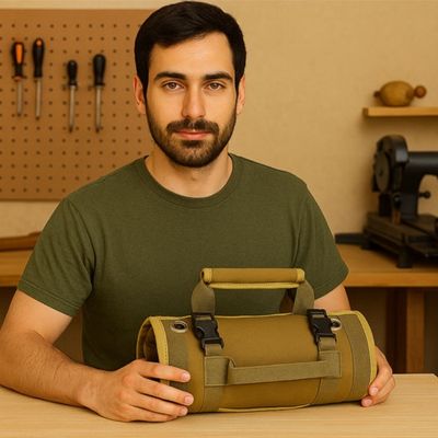 SAC A OUTILS A ROULEAU FERME VERT