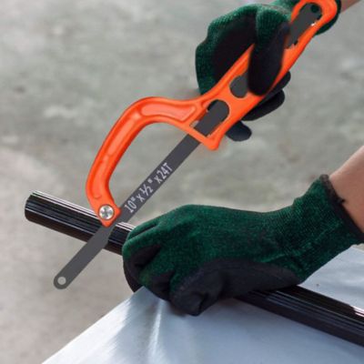 Scie à métaux ajustable orange plastique