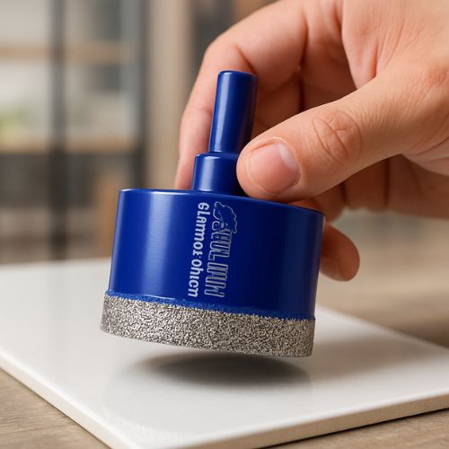 Scie cloche Foret diamant bleu main