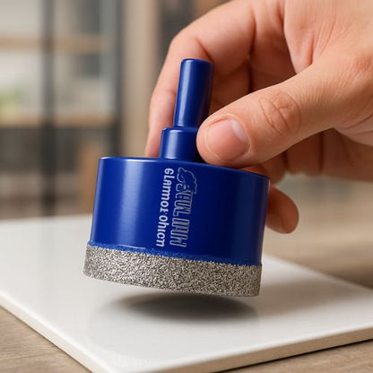 Scie cloche Foret diamant bleu main