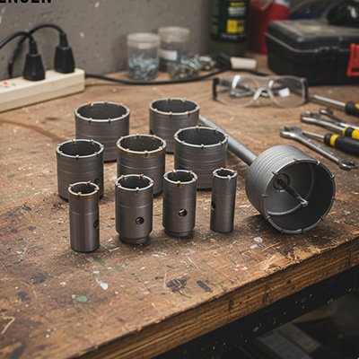 Scie cloche èa béton 30 à 150mm établi