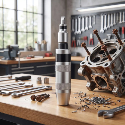 Tournevis à frapper 1/2" kit de 13 sur un établi