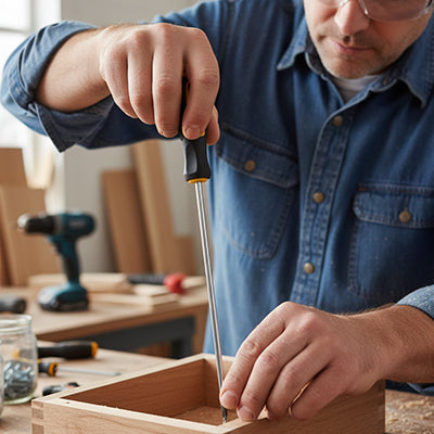 Tournevis cruciforme Long bois