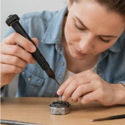 Tournevis étoile Kit de précision 12 en 1 dans la main d'une femme