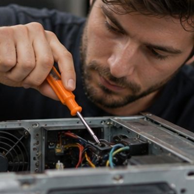 Tournevis étoile Torx T20 et T30 dans la main d'un homme 