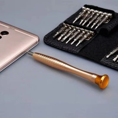 Tournevis étoile ensemble 24 embouts magnétiques manche en or 