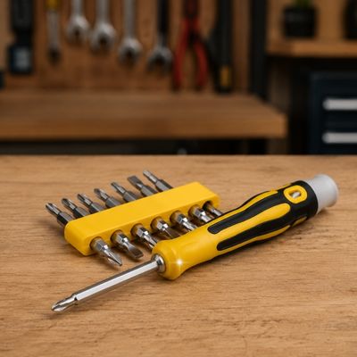 Tournevis torx Emsemble 12 en 1 jaune