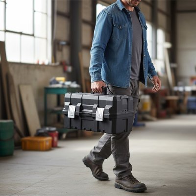 Boite à outils à plusieurs niveaux poignée