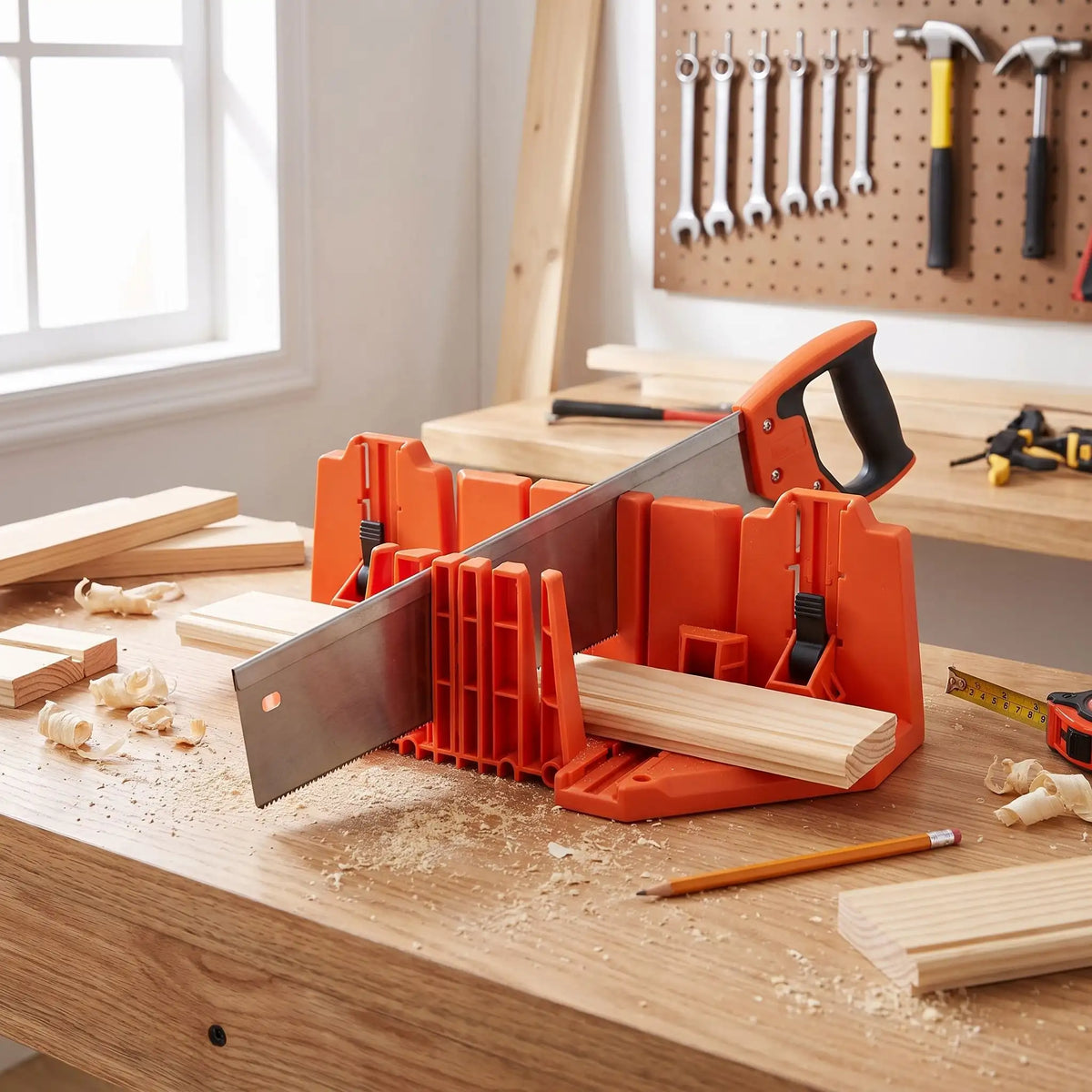 Une boîte à onglets pour plinthes de 14 pouces orange