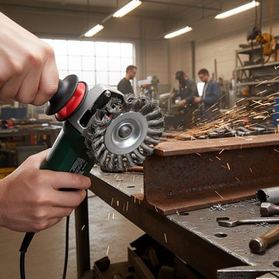 Brosse métallique Acier pour meuleuse d’angle fer