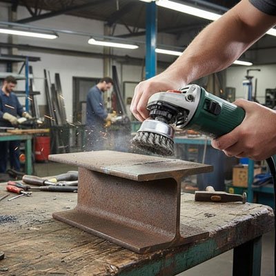 Brosse métallique Boisseau acier pour perceuse poutre