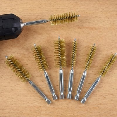 Brosse métallique Cylindrique pour perceuse or