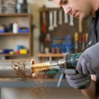 Brosse métallique Cylindriques en laiton GARHGI tuyau