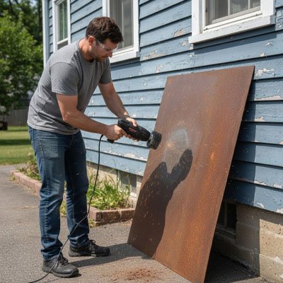 Brosse métallique En acier pour perceuse plaque 