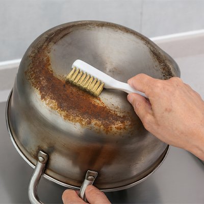 Brosse métallique En laiton ensemble de 5 poêlon