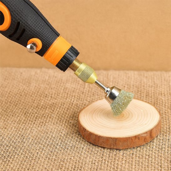 Brosse métallique En laiton pour perceuse bois