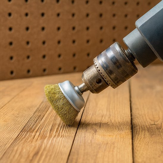 Brosse métallique En laiton pour perceuse planche