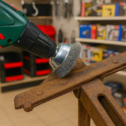 Brosse métallique Kit pour perceuse en acier carbone fer