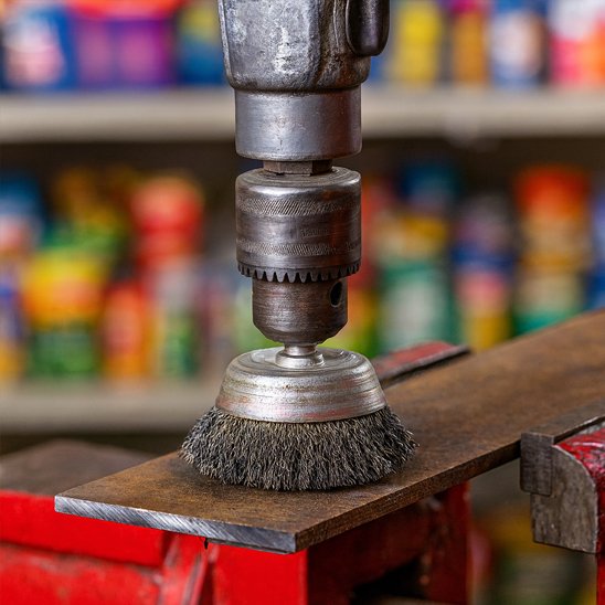 Brosse métallique Kit pour perceuse en acier carbone rouille