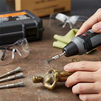 Brosse métallique Mini en acier pour outil rotatif fonte