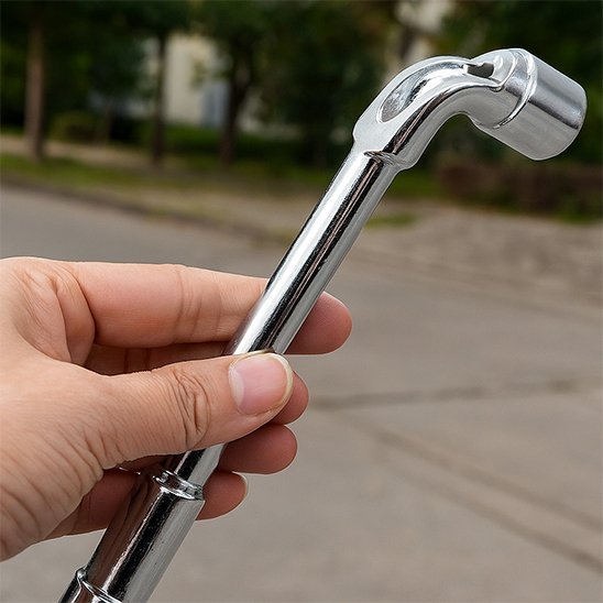 Clé à pipe 7 pièces type L poignée