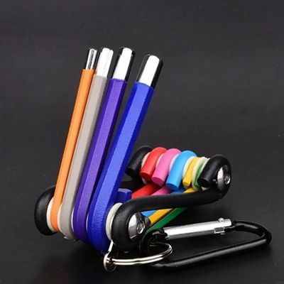 clé étoile clé allen pliable 9 en 1 ouvert montrant les couleurs