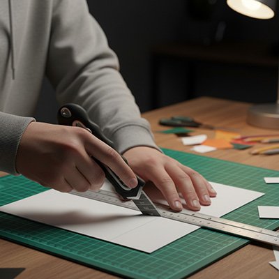 Cutter en acier inoxydable règle