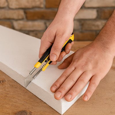 Cutter Olfa jaune bois