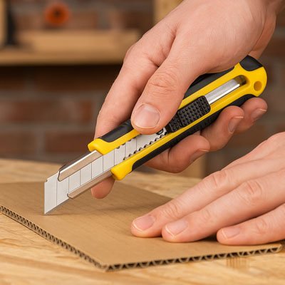 Cutter Olfa jaune carton