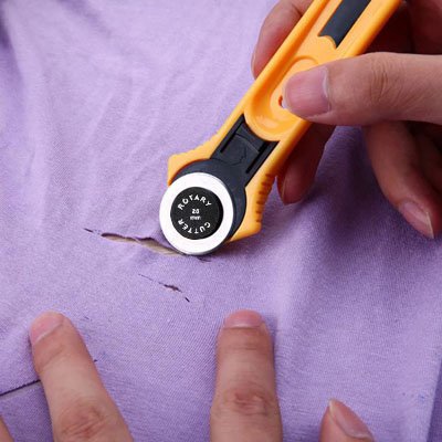 Cutter rotatif jaune tissu