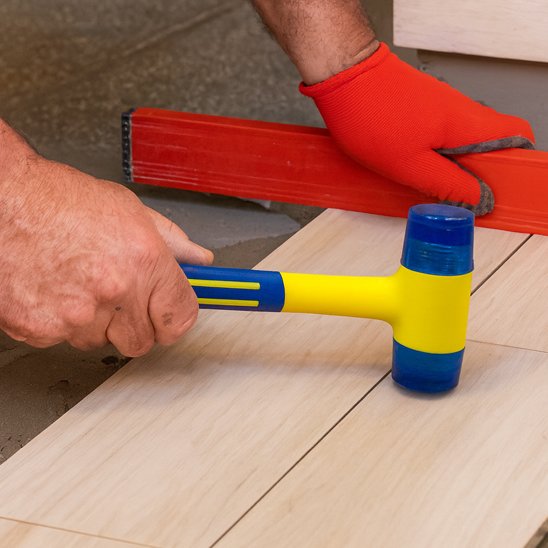Marteau à double tête en caoutchouc planche