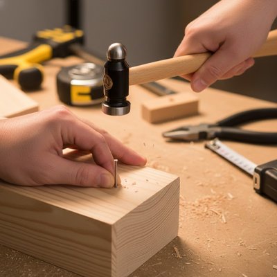 Marteau à panne ronde bois
