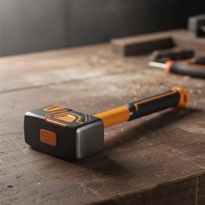 Marteau à tête souple multifonctionnelle orange