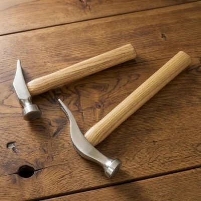 Marteau de cordonnier sur une table ensemble de deux